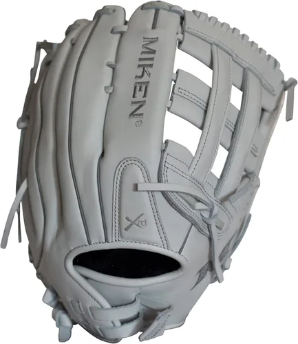 Miniatura 3 de Miken Pro Series - Guantes de sóftbol de lanzamiento lento, 13 pulgadas, blanco/rojo blanco/blanco