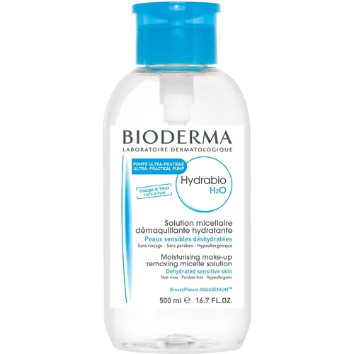 Bioderma - Agua micelar Hydrabio H2O - Limpiador facial y desmaquillante - Agua limpiadora micelar para pieles sensibles deshidratadas