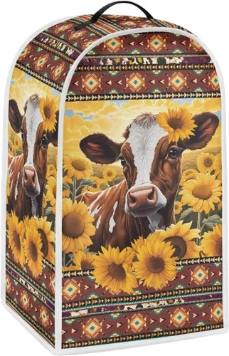 Miniatura 3 de Aztec Cow - Funda para batidora de girasoles con mango superior, ligera, lavable, para cocina, cafetera, decoración de procesadores de alimentos