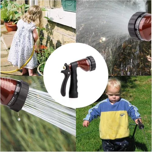 Miniatura 4 de Boquilla de pulverización para manguera de agua, hecha de metal, con salidas de pulverización ajustables, perfecta para regar plantas, lavar coches