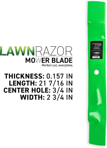 Miniatura 3 de 8TEN LawnRazor - Cuchilla de cortacésped para John Deere LT160 Scotts S1642 S1742 Sabre M145969 (triturador), paquete de 2