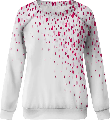 Miniatura 40 de Sudadera de manga larga con estampado de leopardo y corazón para mujer, para el día de San Valentín, sin botones, para niñas, regalos