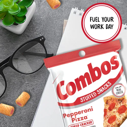 Miniatura 5 de COMBOS Cheese Snacks - Paquetes de bocadillos horneados de pretzel de pizza de pepperoni, bocadillos de galletas de queso, bolsa de 6.3 onzas