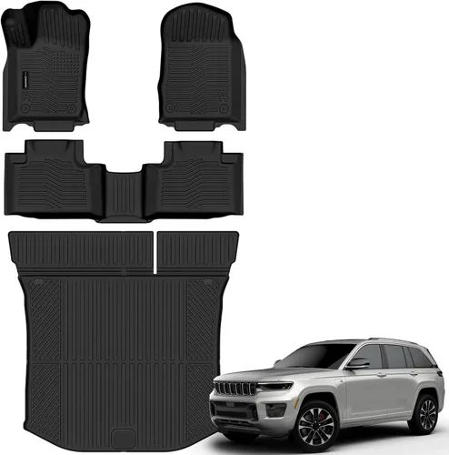Miniatura 10 de Alfombrillas para todo tipo de clima aptas para Jeep Grand Cherokee (WL incluye 4xe, no WK2 o WL75) 2022-2025 2026 5 asientos solo forros de goma