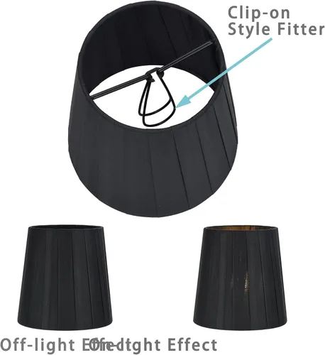 Miniatura 3 de MIRA - Cortinas pequeñas con clip para lámpara de pared, juego de 2, barril pequeño, 5.2 x 4 pulgadas x 5.2 pulgadas de alto, cinta de tela, hechas