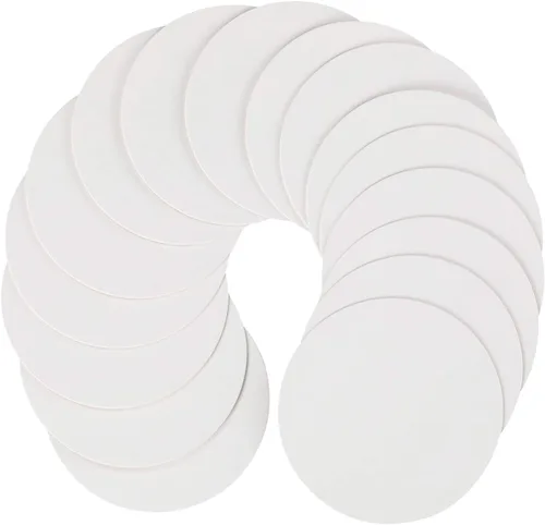 Miniatura 5 de 36 tarjetas redondas en blanco, cartulina, tarjetas de papel kraft grueso, tablero pequeño redondo para pintura de mandala, posavasos de bricolaje