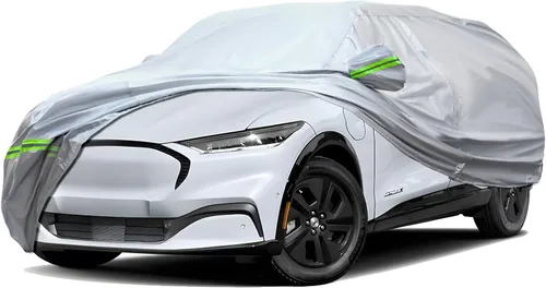 Miniatura 14 de TUCAREST - Funda de auto completa de 6 capas de alta calidad, diseño de cremallera de carcasa dura, impermeable, resistente a la intemperie