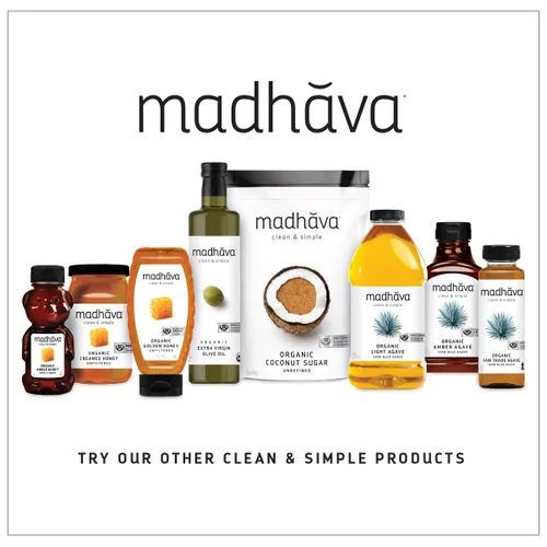 Miniatura 9 de MADHAVA Agave ligero orgánico Néctar de agave azul orgánico 100% puro Edulcorante natural, alternativa al azúcar Vegano Orgánico Sin OMG