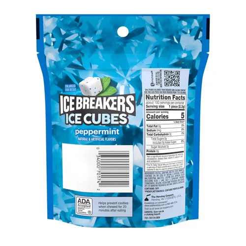 Miniatura 2 de ICE BREAKERS Ice Cubes - Goma de mascar de menta sin azúcar, 8.11 onzas (100 piezas)