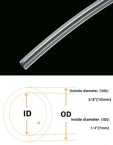Miniatura 2 de Tubo de silicona de 1/4 pulgadas de diámetro interior (0.276 pulgadas) x 3/8 pulgadas de diámetro exterior (0.394 pulgadas) x 9.84 pies, tubo
