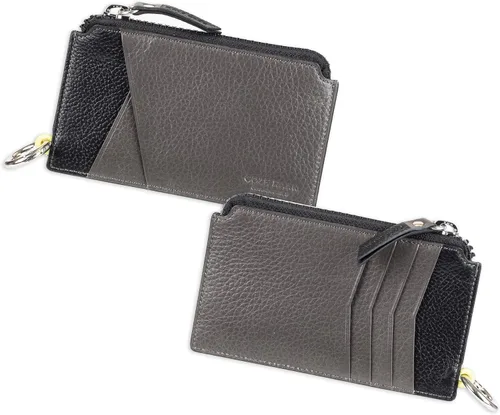 Miniatura 2 de Cole Haan Grand Series - Cartera de cuero con cremallera y llavero para hombre