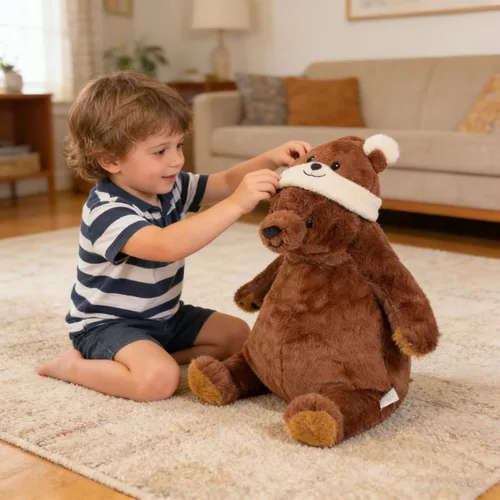 Miniatura 3 de Djungelskog Oso de peluche 60 cm - Oso suave y gigante - Peluche abrazable y tierno - Regalo ideal para niño, niña y novia - ¡Super suave y tierno!