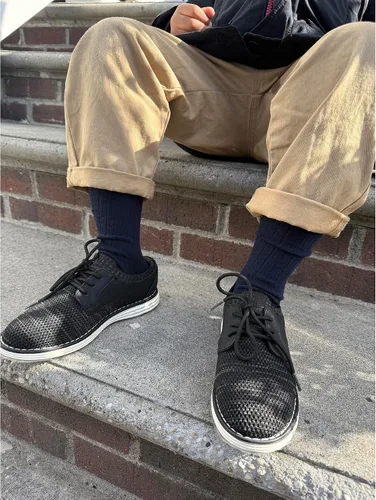 Miniatura 6 de Vestido unisex de punto acanalado o plano para niños, calcetines uniformes color negro, azul marino y varios tamaños, de pequeño a grande