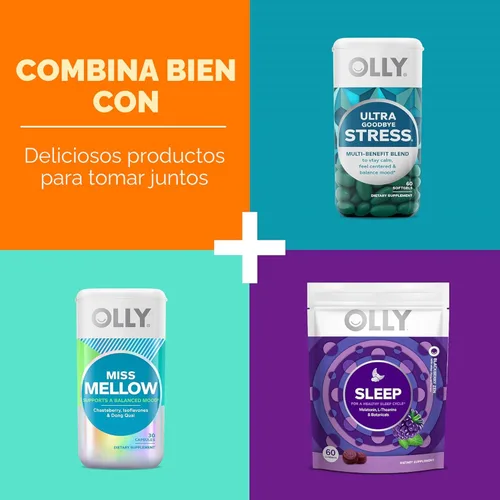 Miniatura 7 de OLLY Hello Happy Gummy Worms, apoyo para el equilibrio del estado de ánimo, vitamina D, azafrán, suplemento masticable para adultos, zing tropical