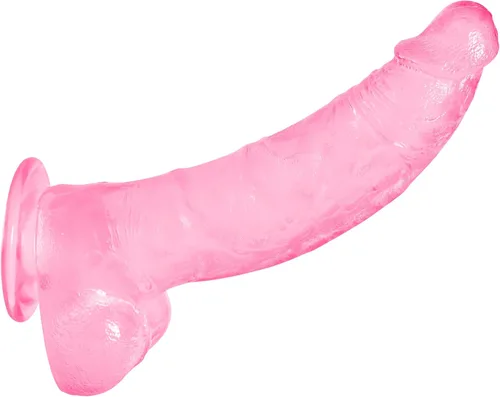 Consolador rosa de 9 pulgadas, enorme consolador grueso con fuerte ventosa para jugar con manos libres, juguete para adultos para punto G vaginal y