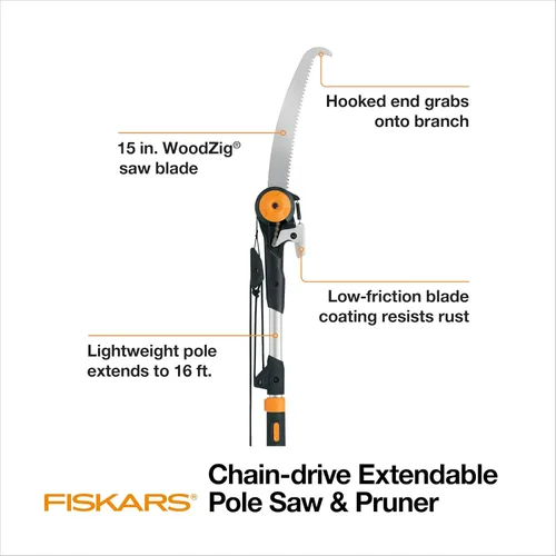 Miniatura 10 de Fiskars - Podadora extensible para recortar ramas de árboles