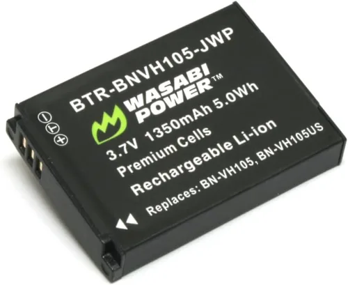Miniatura 2 de Wasabi Power Batería (paquete de 2) y cargador para cámara de acción JVC BN-VH105 y JVC GC-XA1, GC-XA2 ADIXXION