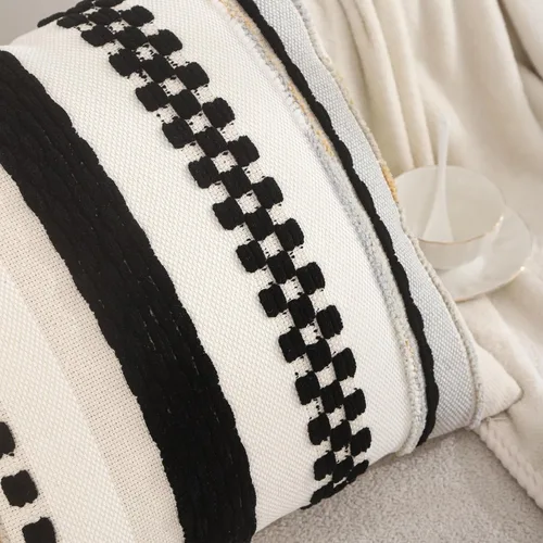 Miniatura 3 de Juego de 2 fundas de almohada bohemias de 18 x 18 pulgadas, fundas de almohada decorativas de felpilla con patrón de granja para decoración del hogar