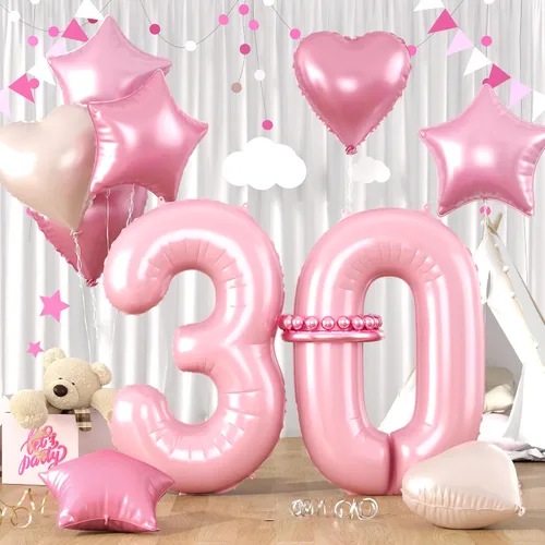 Miniatura 30 de Globos dorados de color champán con el número 11, globos de oro claro, globo de aluminio dorado con forma de corazón con estrella y globo largo