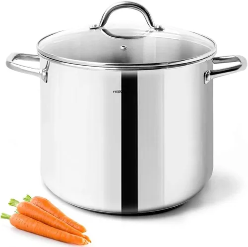 Miniatura 8 de HOMICHEF Olla de Caldo de 8 Cuartos con Tapa de Acero Inoxidable Sin Níquel - Olla de Caldo Pulida como Espejo de 8 QT con Tapa - UTENSILIOS DE