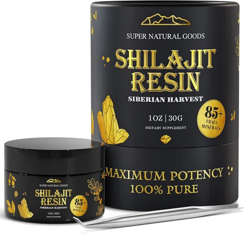 Super Natural Goods Resina Shilajit de alta potencia nutricional, grado A con más de 85 minerales derivados de plantas y ácido fúlvico, energía e
