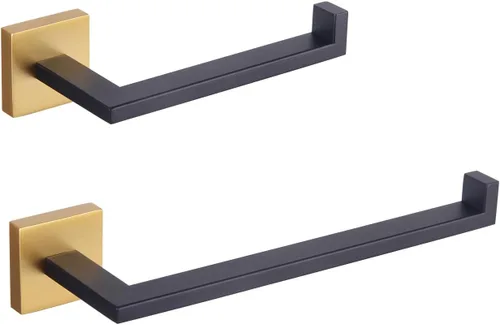 Miniatura 10 de GERZWY Juego de accesorios de baño de 2 piezas de acero inoxidable contemporáneo montado en la pared - Soporte para papel higiénico con anillo