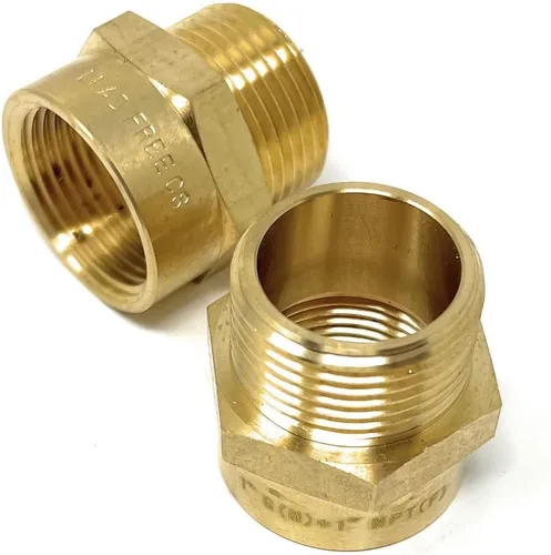 Miniatura 37 de Adaptador de latón sin plomo Cascada, rosca G británica BSPP macho a NPT hembra (1" x 1" (1 pieza))