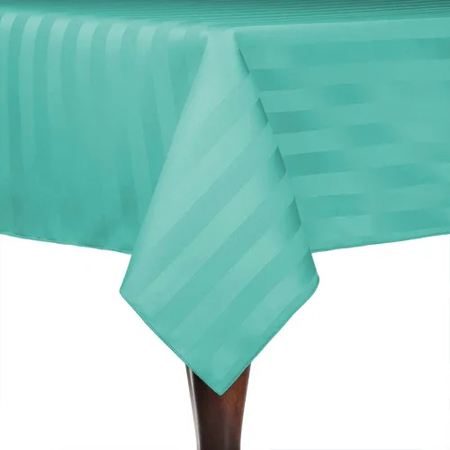 Miniatura 53 de Ultimate Textile Mantel rectangular de rayas satinadas, 59.8 x 90.2 in, color marrón oscuro