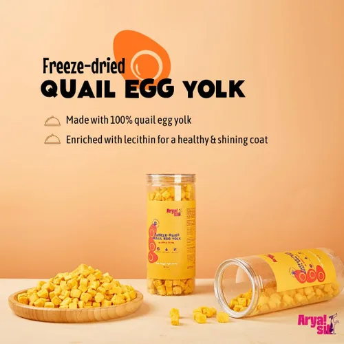 Miniatura 3 de Arya Sit! - Golosinas y complemento alimenticio liofilizadas de un solo ingrediente para perros (yema de huevo)