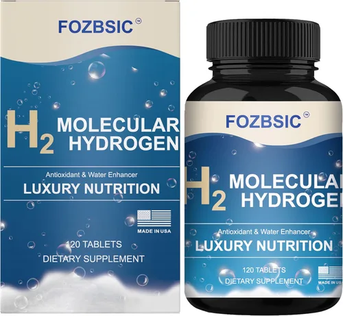 Tabletas de agua de hidrógeno con magnesio – Pestañas moleculares H2 para agua potable, sin OMG, sin gluten y veganas – Apoya la energía – 120
