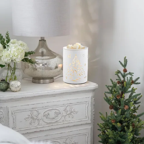 Miniatura 8 de Calentador de cera de árbol de Navidad para ceras perfumadas, calentador de ceras de fusión de cerámica, quemador de aceite de fragancia