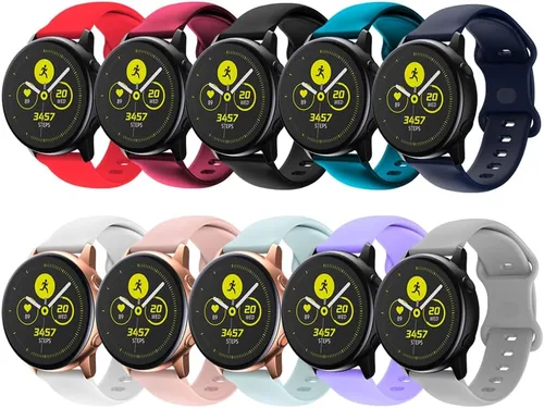 10 Pack Sport Bands Compatible with Samsung Galaxy Watch 7 6 5 4, 40mm 44mm bands/Galaxy Watch 3, 41mm 42mm Samsung Active 2 straps for Men & Women