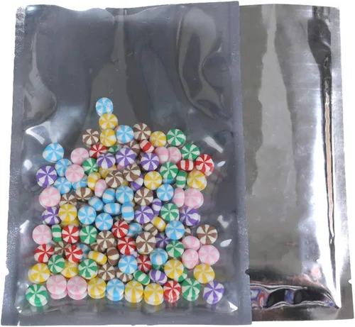 Miniatura 24 de QQ Studio 100 bolsas metálicas de Mylar con parte superior abierta y sellables (6x9cm (2.3x3.5"), 100x Kraft) 100 papel estraz
