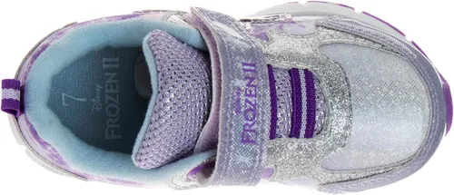 Miniatura 4 de Disney Zapatillas de deporte Frozen para niñas, sin cordones, con luz, para correr (bebéniña pequeña), Púrpura tornasol