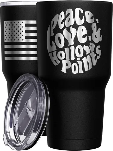 Miniatura 12 de We The People Holsters - Momma Bear - Vaso de café - Taza de viaje de café con bandera americana - Vaso grabado - Vaso termo doble - 30 onzas