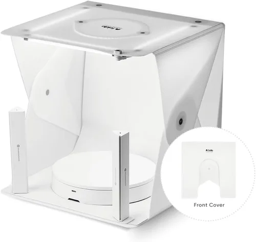 Foldio2 Plus + Juego de Estudio 360 (Estudio de Caja de Luz para Fotos de 15 Pulgadas con Juego de Plataforma de Fotografía 360 / Caja de Luz para