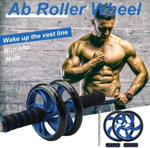 Miniatura 2 de Rodillos abdominales con rodillera, entrenamiento muscular, equipo de fitness para hombres y mujeres, para el hogar, oficina, gimnasio al aire libre