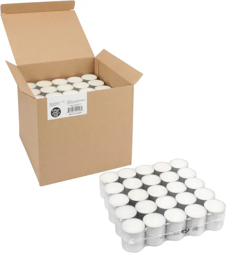 Miniatura 6 de Stonebriar Paquete de 50 velas de té largas sin perfume sin perfume con 8 horas de tiempo de combustión extendido, color blanco, 50