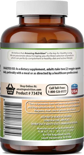 Miniatura 4 de Amazing Formulas Extracto de frijol blanco de 1650 mg de extracto 4:1, cápsulas vegetarianas, sin OMG, sin gluten, fabricado en Estados Unidos