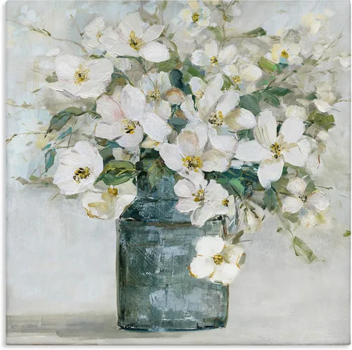Miniatura 13 de Stupell Industries Carol Robinson, ramo de flores de aster, arte de pared en lienzo con diseño de ramo de flores moradas suaves, 17 x 17 pulgadas