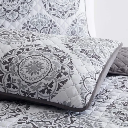 Miniatura 5 de Mellanni - Juego de cubrecama para cama individual con funda de almohada - Tecnología de acolchado ultrasónico - Juego de edredón de 2 piezas de Gris