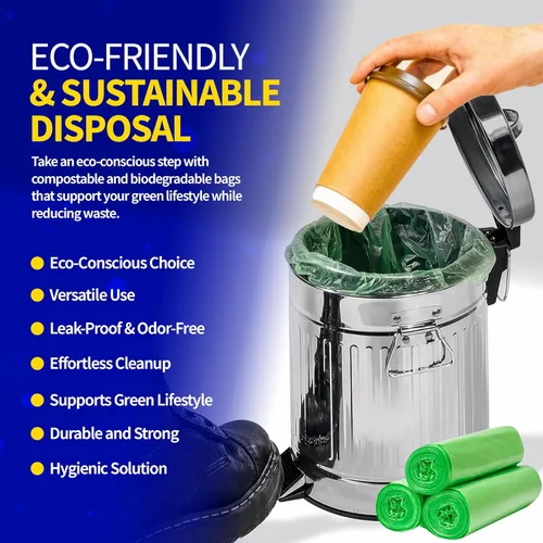 Miniatura 3 de Pet Fit For Life - Bote de basura de acero con tapa, papelera de acero galvanizado, pedal de pie, forro interior de plástico, bolsas