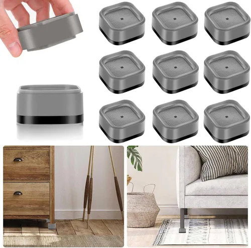 Miniatura 58 de Paquete de 12 elevadores de muebles de 1, 2 o 3 pulgadas, elevadores de cama ajustables resistentes para mesa, escritorio, sofá, silla, gabinete