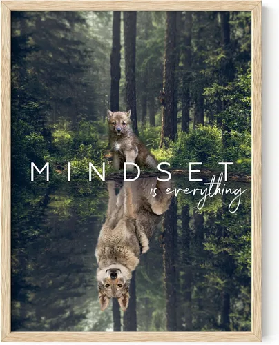 Miniatura 41 de HAUS AND HUES Mindset is Everything - Pósteres motivacionales para pared, póster motivacional para oficina, aula, impresiones artísticas