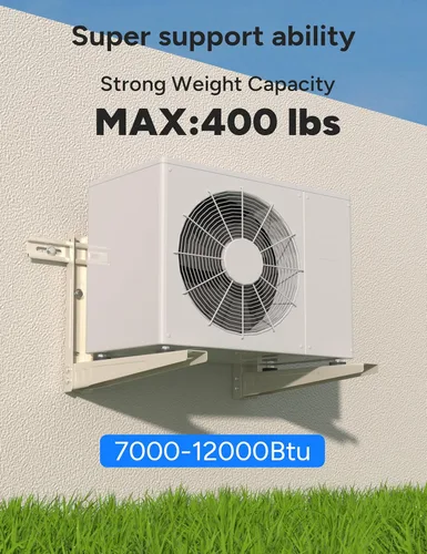 Miniatura 4 de Soporte de montaje en pared para minisplit dividido, soporte de pared resistente para sistemas de bomba de calor de aire acondicionado de 7000 Btu a