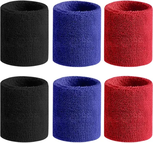 Miniatura 8 de BEACE Bandas para el sudor - Muñequeras deportivas para hombres y mujeres - Absorción de humedad, tela de rizo de algodón atlética para tenis