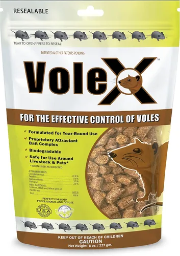 VoleX - Eficaz contra todas las especies de ratas de campo. Seguro para uso alrededor de personas, mascotas, ganado y vida silvestre