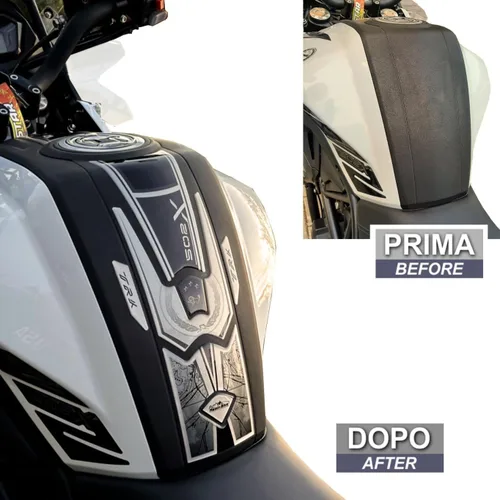 Miniatura 3 de Resin Bike Adhesivos para motocicleta compatibles con Benelli TRK 502 X 2020-2026, de metal, protección contra impactos y arañazos. Calcomanías