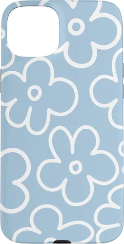 Miniatura 8 de Funda floral para iPhone 14 Cute Sky Blue and White Flower Pattern Wildflower