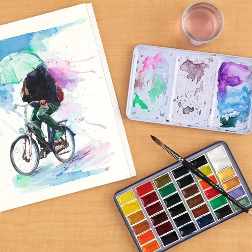 Miniatura 6 de Soho Urban Artist E-Z Lift Artist - Juego de 36 sartenes para acuarelas profesionales con colores ricos y brillantes para pintores, artistas